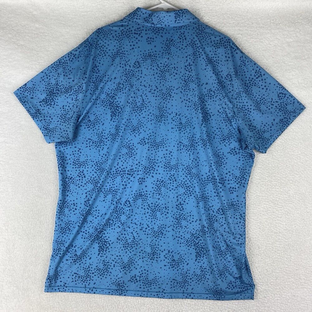 G Fore Shirt Mens XXL Blue Golf Performance Polo Star All Over Geometric READ - Picture 9 of 15